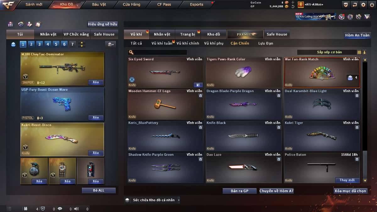 shop acc cf uy tin gia re